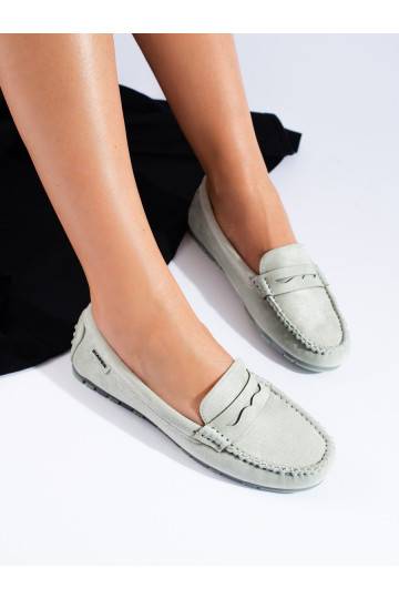 zamšādas zaļš sieviešu mokasīni Shelovet 2