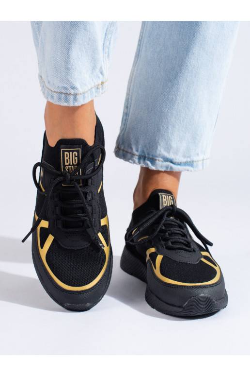 Stilīgasrnas brīvā laika apavi Big Star JJ274A195 melns-żółte