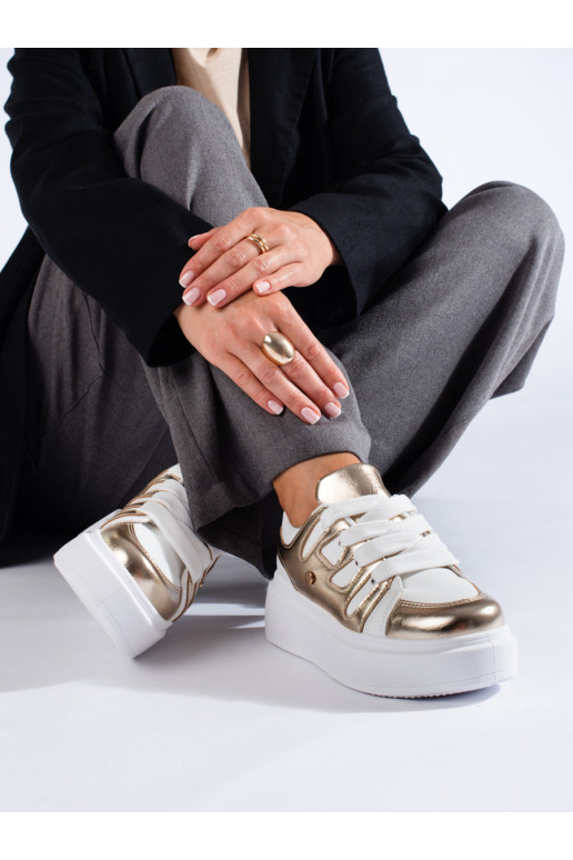  modeļa apavi ar augstu platformu balta krāsa Shelovet