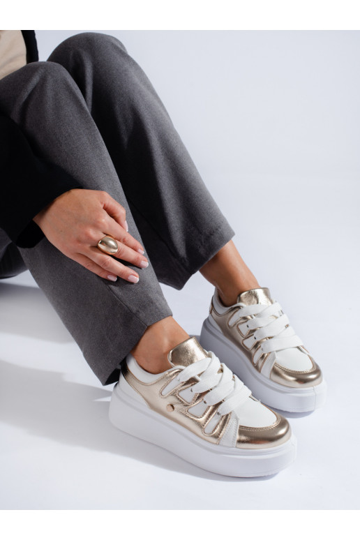  modeļa apavi ar augstu platformu balta krāsa Shelovet