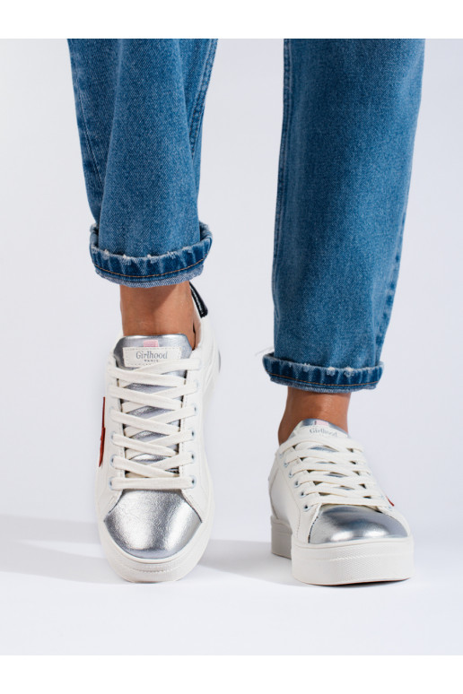 Baltas klasiska modeļa sieviešu kedas Shelovet