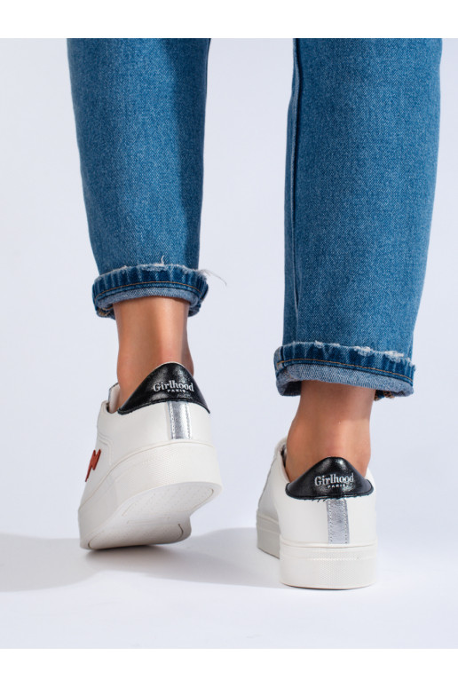 Baltas klasiska modeļa sieviešu kedas Shelovet