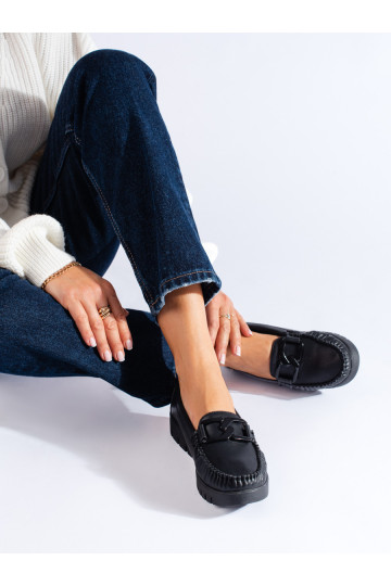 Mokasīni eko āda Melnas krāsas Shelovet 2