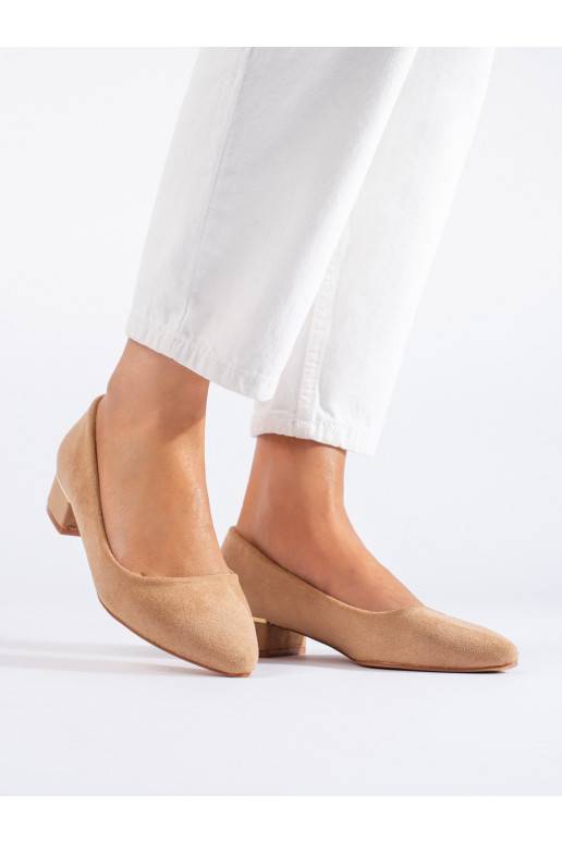  puszābaki uz zemiem papēžiem Shelovet smilšu krāsas