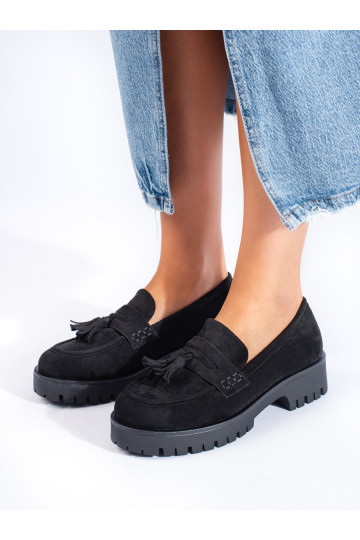 zamšādas mokasīni Melnas krāsas Shelovet 2