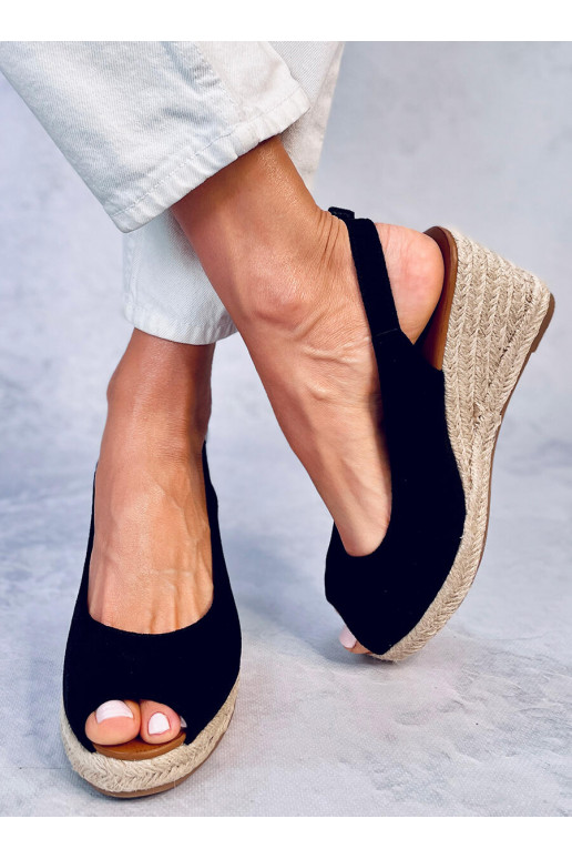 Espadrilles open toe NEVIL BLACK