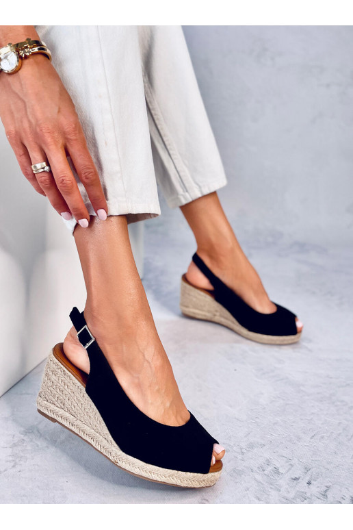 Espadrilles open toe NEVIL BLACK