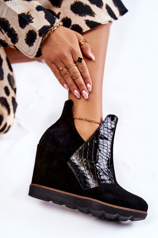 zamšādas Sieviešu puszābaki ar...