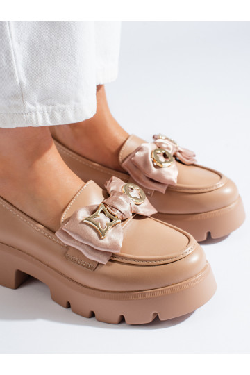 smilšu krāsas mokasīni  Shelovet 2