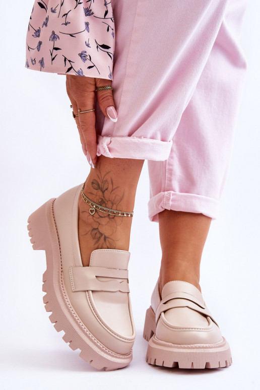 Mokasīni ar platformu smilšu krāsas... Mokasīni ar platformu smilšu krāsas...