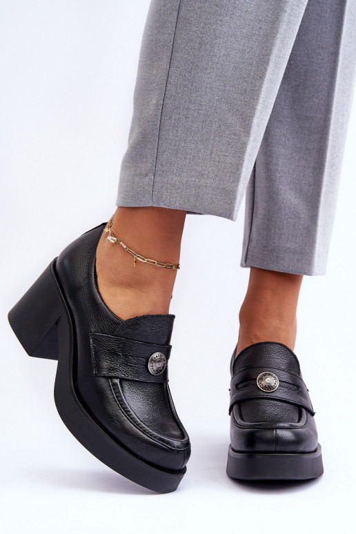 apavi ar papēdi melnas krāsas Lemar...