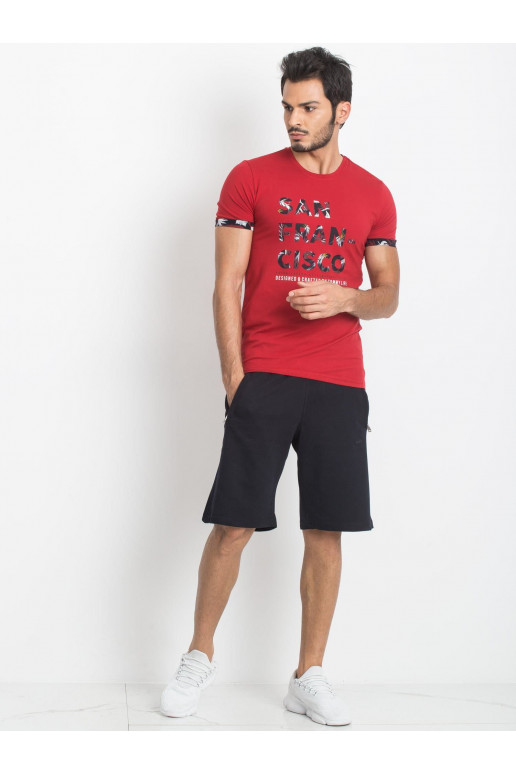 TOMMY LIFE Sarkans vīriešu t-krekls...