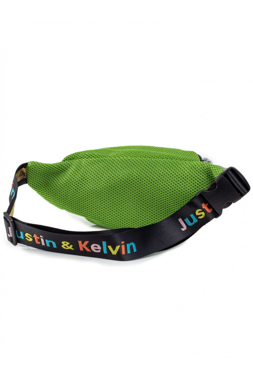 Zaļa nieres paciņa ar krāsainu svītru