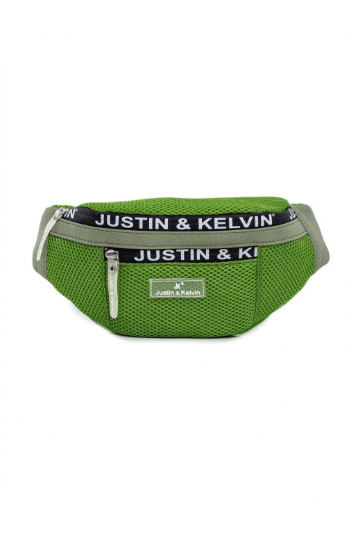 Zaļa nieres paciņa ar krāsainu svītru