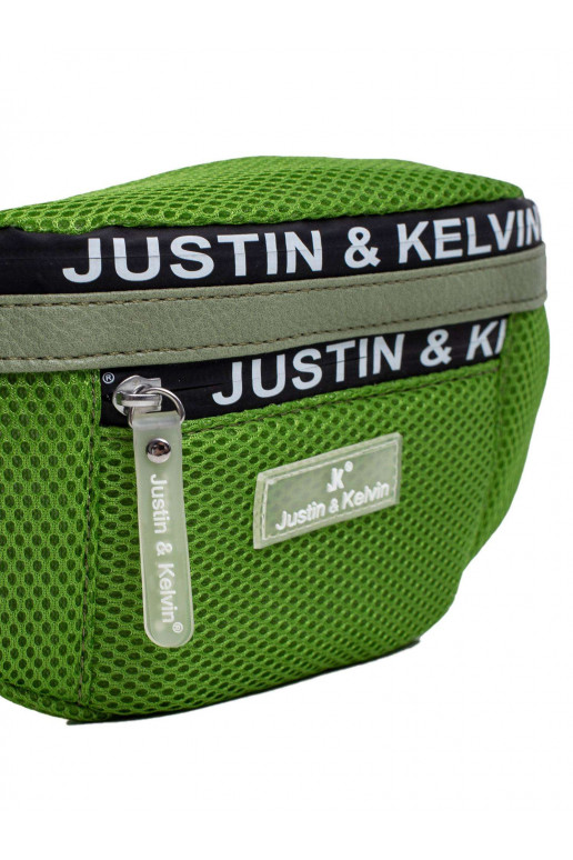 Zaļa nieres paciņa ar krāsainu svītru