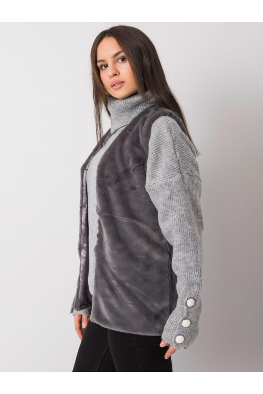 Loxxley sieviešu grafīta kažokādas veste