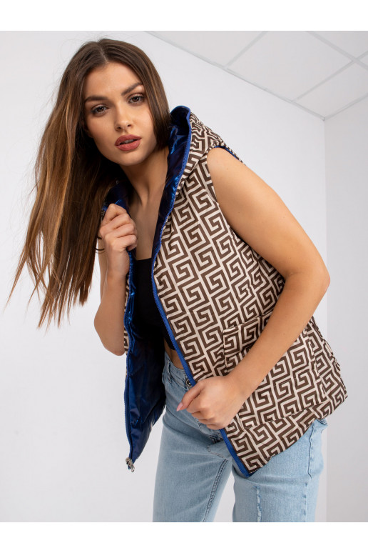 Zila apgriežama Addison veste ar kapuci