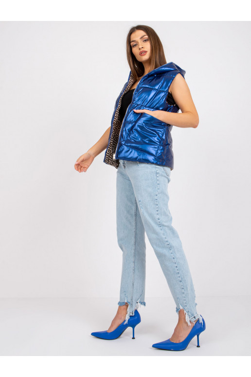 Zila apgriežama Addison veste ar kapuci