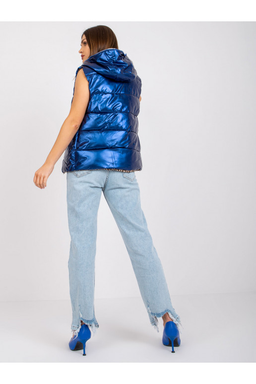 Zila apgriežama Addison veste ar kapuci