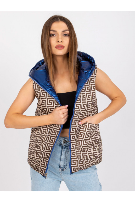 Zila apgriežama Addison veste ar kapuci