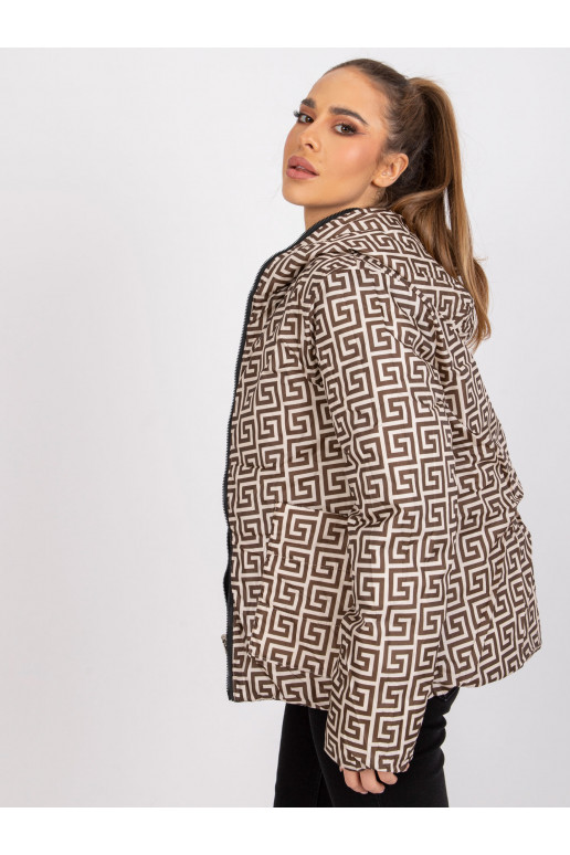 Melna grozāma jaka ar kapuci Arta