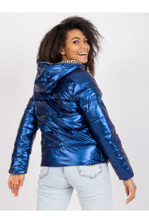 Zila grozāma jaka ar kapuci Arta