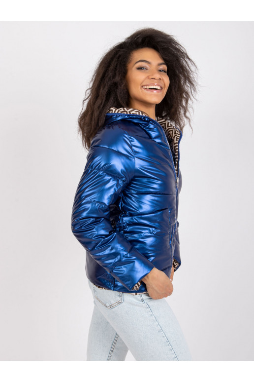 Zila grozāma jaka ar kapuci Arta