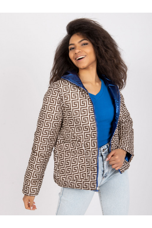 Zila grozāma jaka ar kapuci Arta