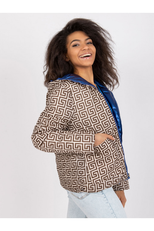 Zila grozāma jaka ar kapuci Arta