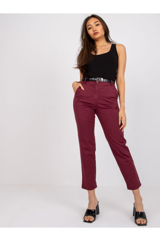 Bordo krāsas bikses no Patricia auduma