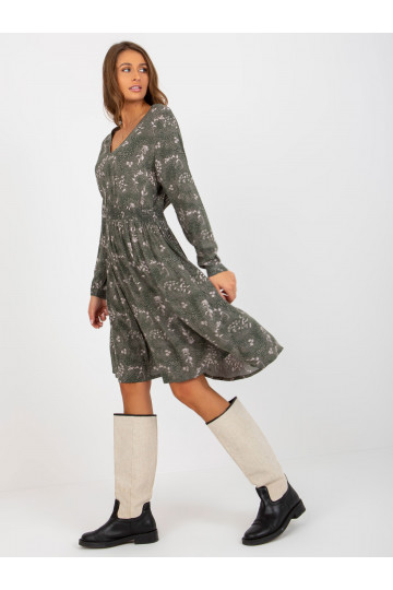 Khaki midi kleita ar... 2