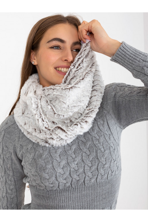 Balts-tumši brūns mākslīgās kažokādas...