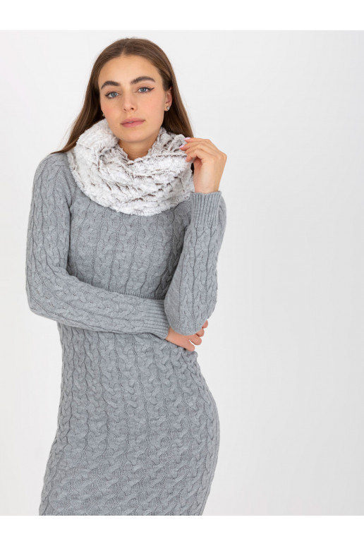 Balts-tumši brūns mākslīgās kažokādas...