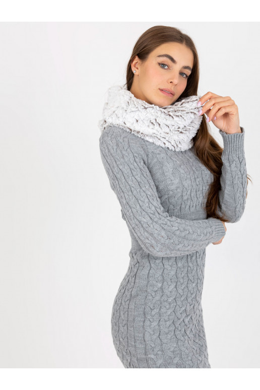 Balts-tumši brūns mākslīgās kažokādas...