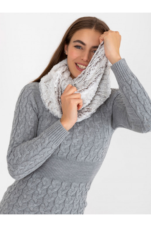 Balts-tumši brūns mākslīgās kažokādas...